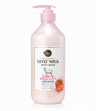 C0097 AEKYUNG SHOWER MATE GOAT MILK BODY WASH 800ML- WITH STRAWBERRY